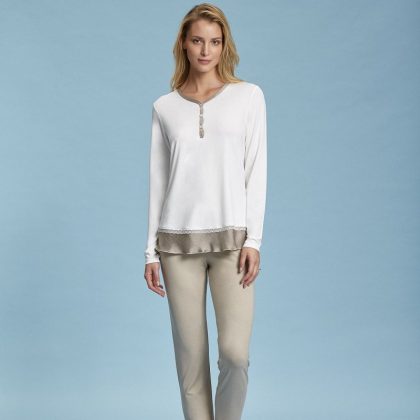 Pigiama donna manica lunga e pantalone lungo
