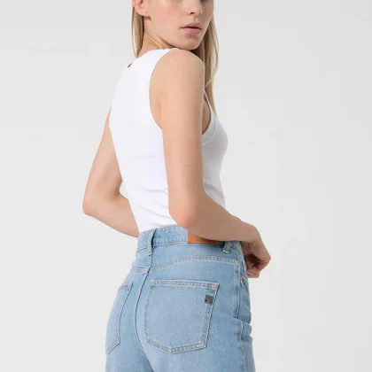 Fracomina jeans donna vera 1 mom fit bleached