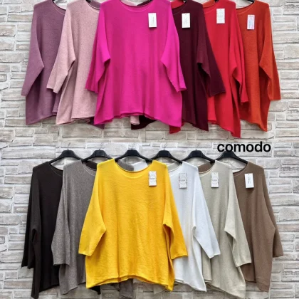 Maxi maglia girocollo curvy nuovi colori